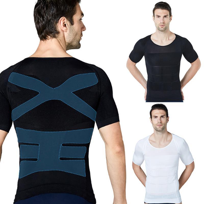 Nam Giảm Béo Shaper Tư Thế Vest Nam Bụng Bụng Cho Corrector Nén Cơ Thể Xây Dựng Mỡ Đốt Ngực Bụng Áo Dây Chéo
