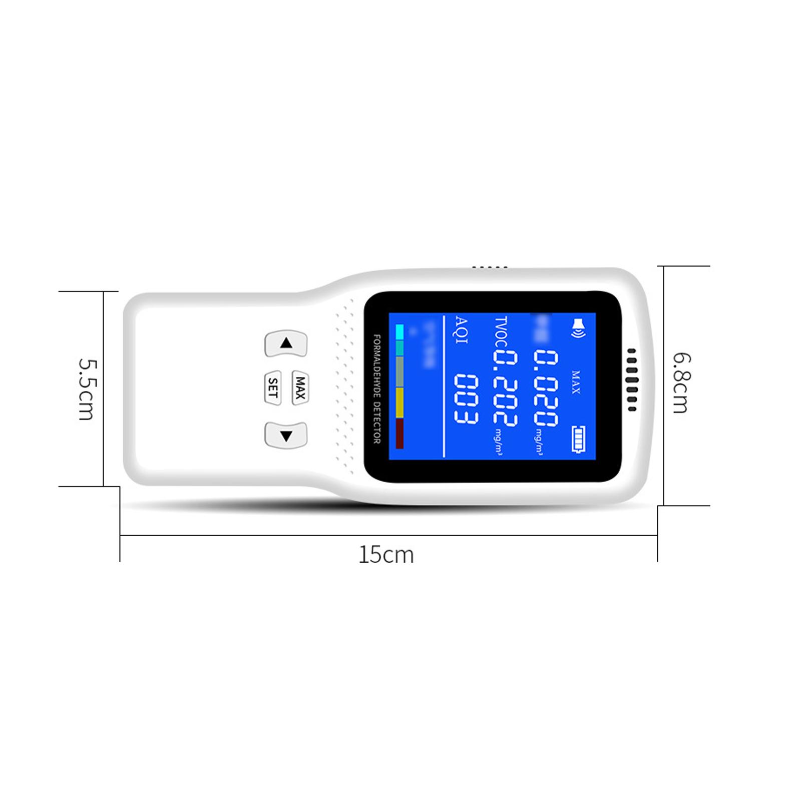 Máy đo chất lượng không khí Máy đo HCHO TVOC Màn hình LCD lớn ZYG-030