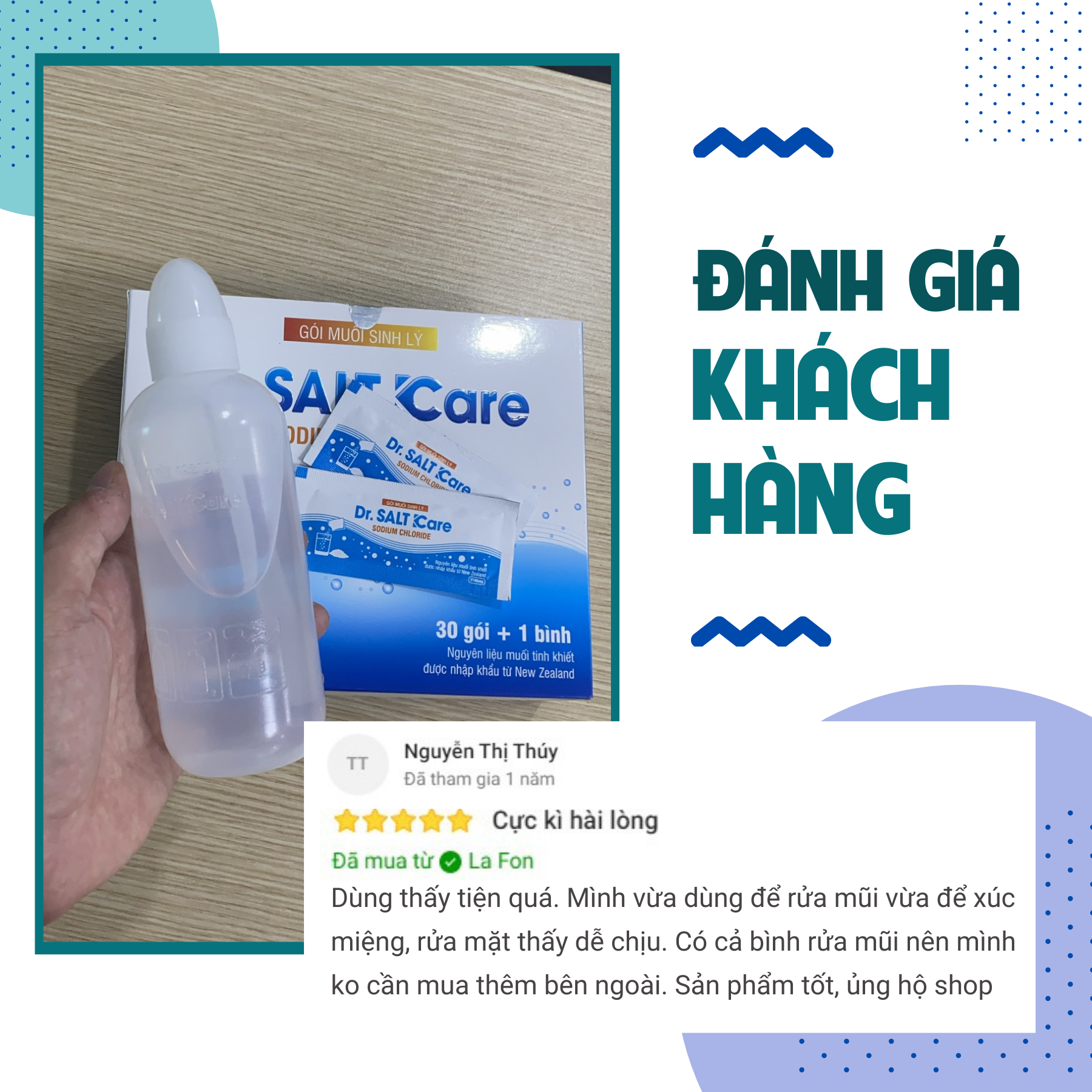 Bình rửa mũi Dr Salt Kare|1 bình kèm 30 gói muối nhập khẩu New Zealand| Rửa mũi cho bé và người lớn| hỗ trợ điều trị viêm mũi, sổ mũi, viêm mũi dị ứng, viêm xoang