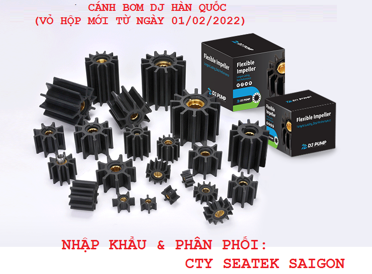 Cánh bơm Hàn Quốc 08-20-1201 dùng cho Sherwood 10615K, Cummins 3908220 CO1320292 CO1320348, Volvo 835874, Westerbeke 13930, Onan 132-0292, Perkins NA900012, Pleasurecraft R061017, Crusader 20300, Chris Craft 16.80-90131