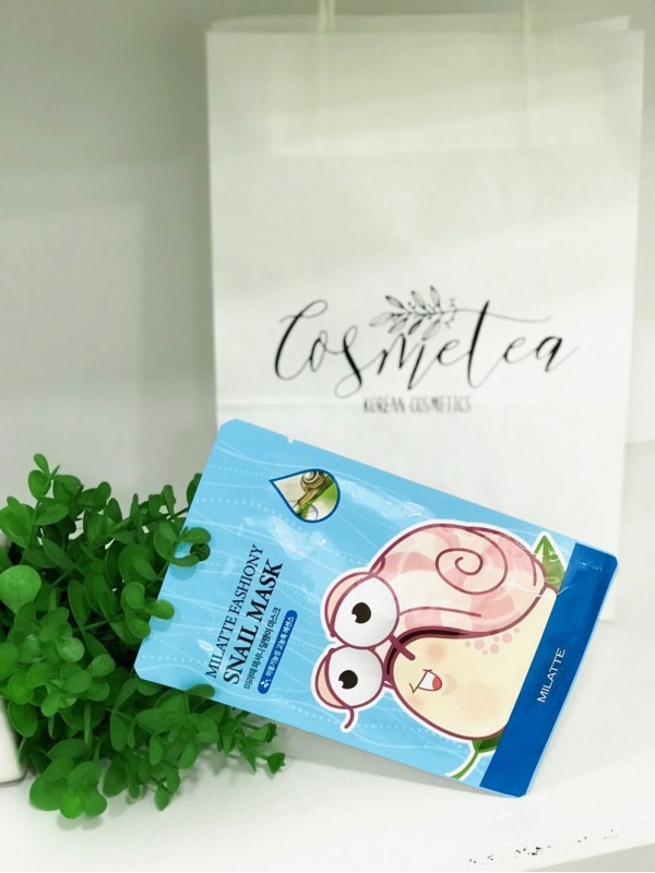 Mặt nạ dưỡng da chiết xuất từ ốc sên Milatte Fashiony Snail Mask - Hộp 10 miếng