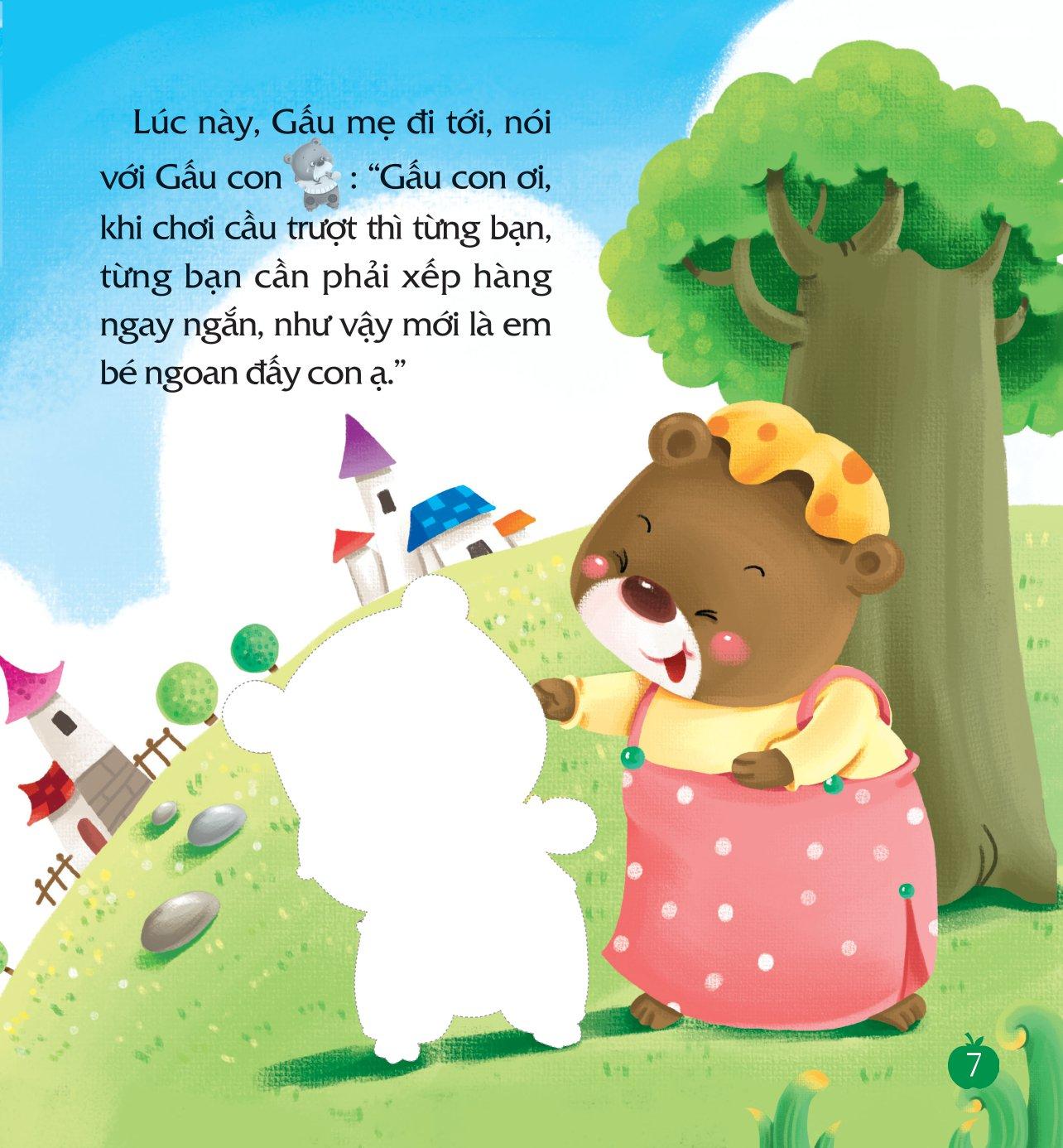 Sách Dán Hình Dạy Trẻ Thói Quen Tốt - Tớ Biết Xếp Hàng Ngay Ngắn