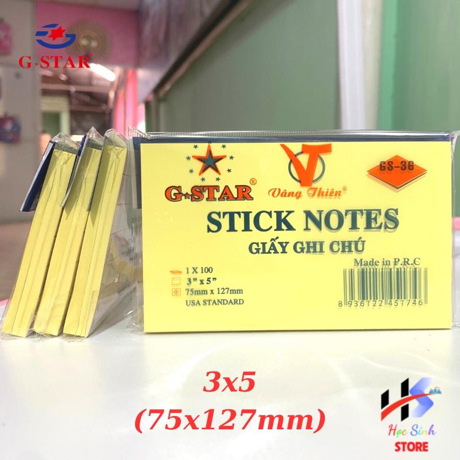 Xấp 100 tờ Giấy ghi chú, giấy note đủ size Gstar GS 36