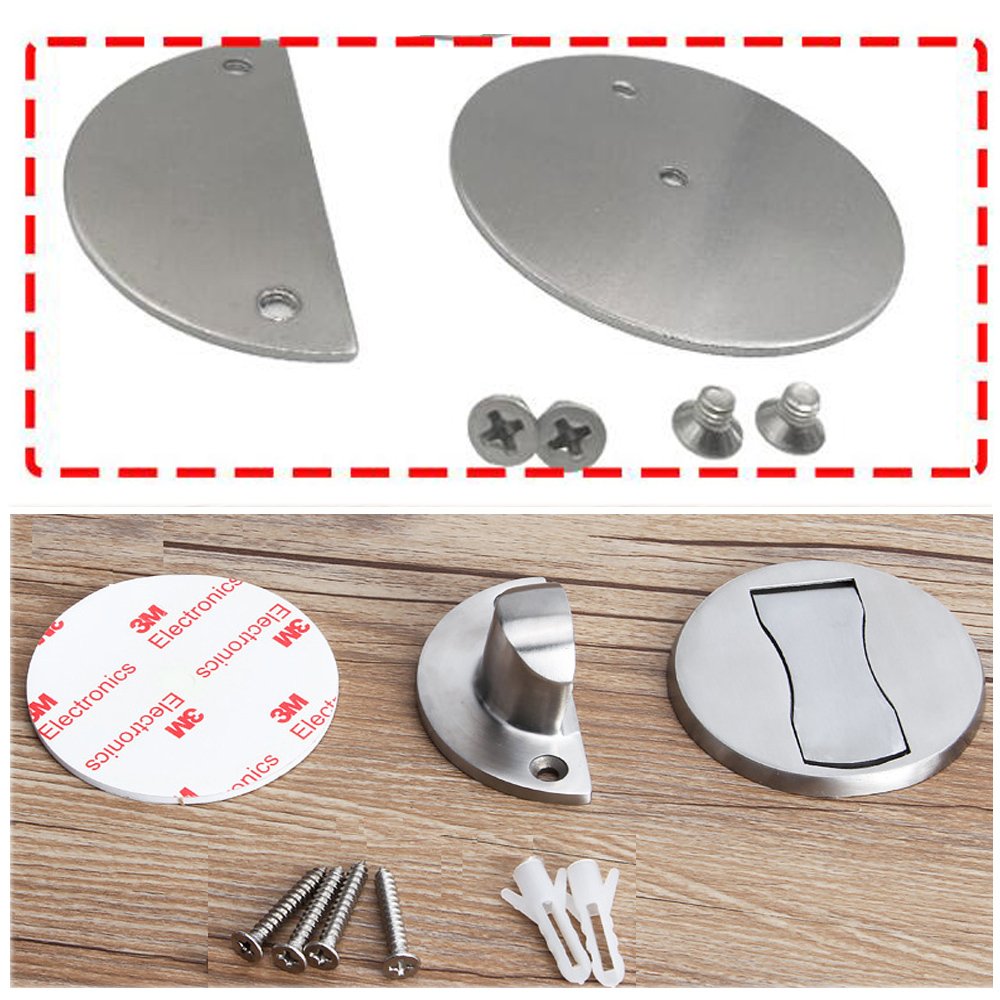 Chặn cửa đế dẹp nam châm hít chặn inox 304 Hobby home decor CC2
