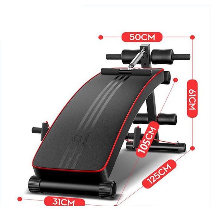 Ghế tập - gập cơ bụng đa năng phòng gym dáng cong tập thể dục, lưng, bụng