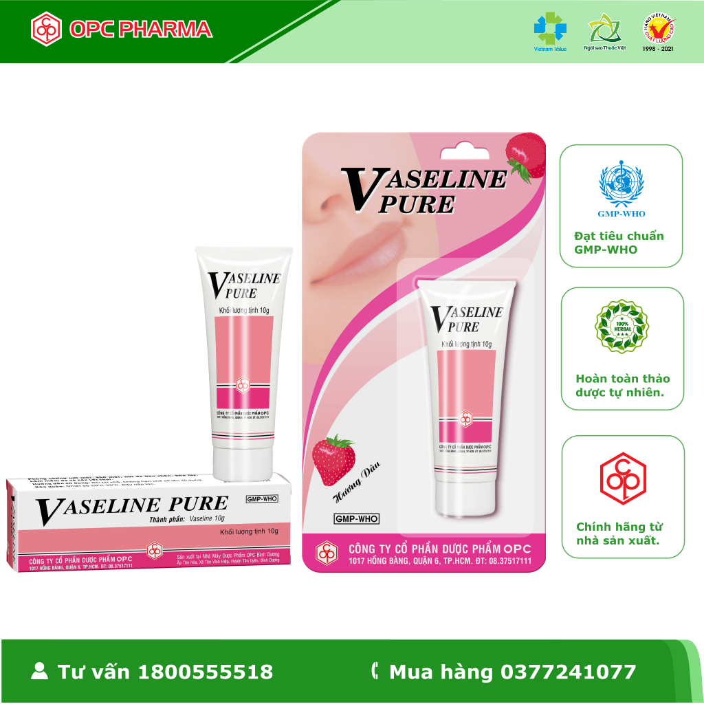 VASELINE Kem dưỡng môi OPC