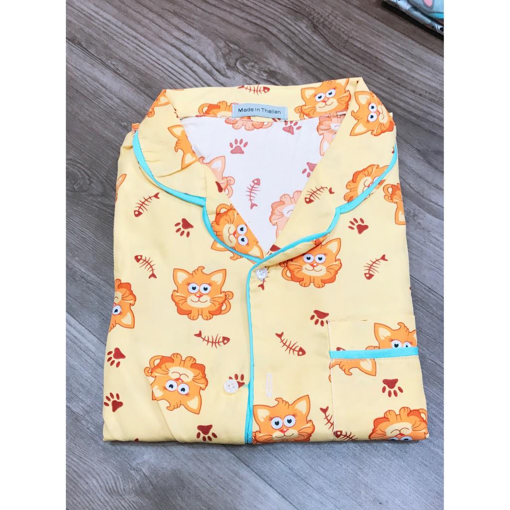 Bộ Pizama ÁO CỘC- QUẦN DÀI nhiều màu