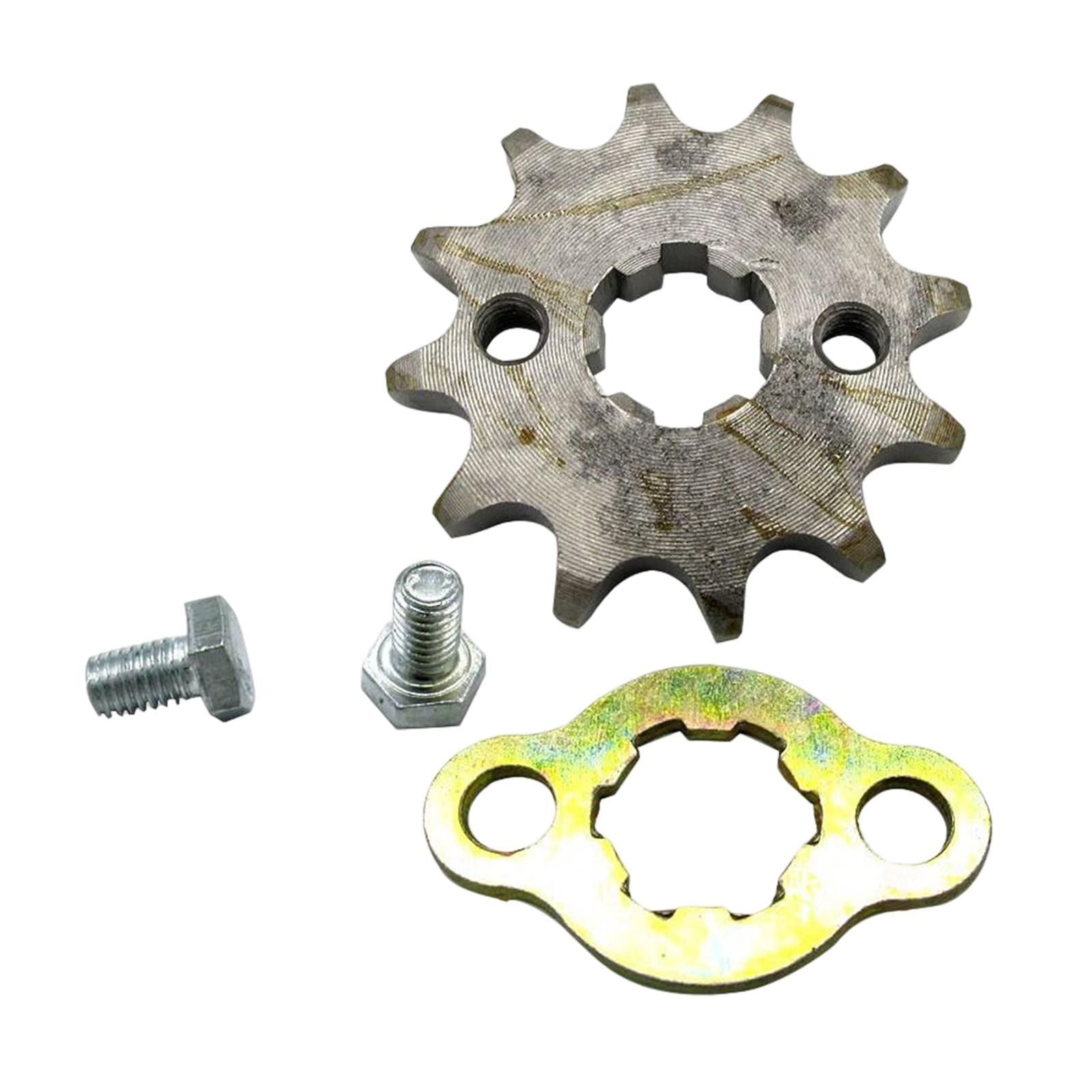 Chain Sprocket 17mm 428 12T Accs Repair Kit Supplies with Sprocket Hole Sprocket Set Replacement Chain Front Sprocket for Motorcycle