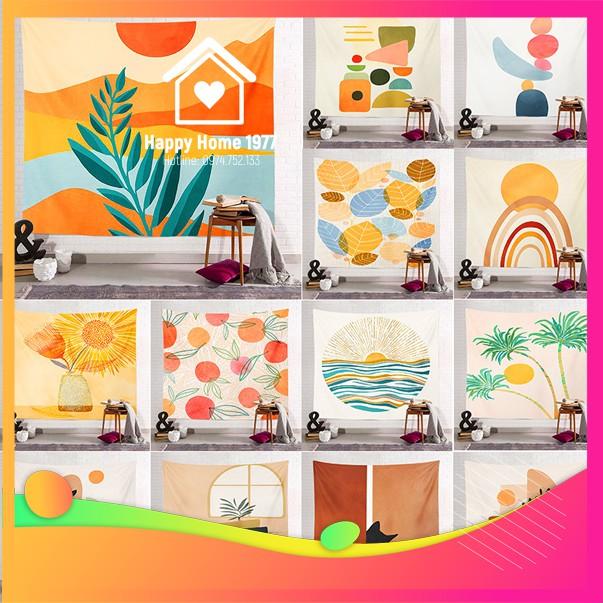 Tranh vải treo tường decor vintage Thảm trang trí phòng ngủ Happyhome1977