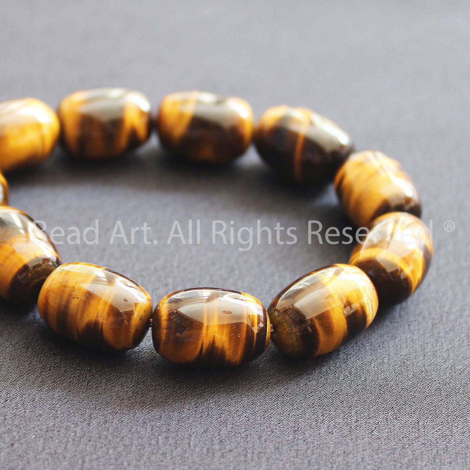 16x12MM Mắt Hổ Vàng Nâu Tự Nhiên Loại A, Mệnh Thổ, Kim, Đá Phối Vòng Tay Phong Thuỷ, Chuỗi Hạt, Mặt Dây Chuyền - Bead Art
