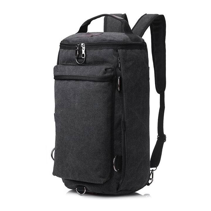 Balo Vải Bố Siêu Bền Dạng 3in1, Balo Nam Vải Bố Đa Năng Vừa Làm Balo Vừa Làm Túi Xách Du Lịch