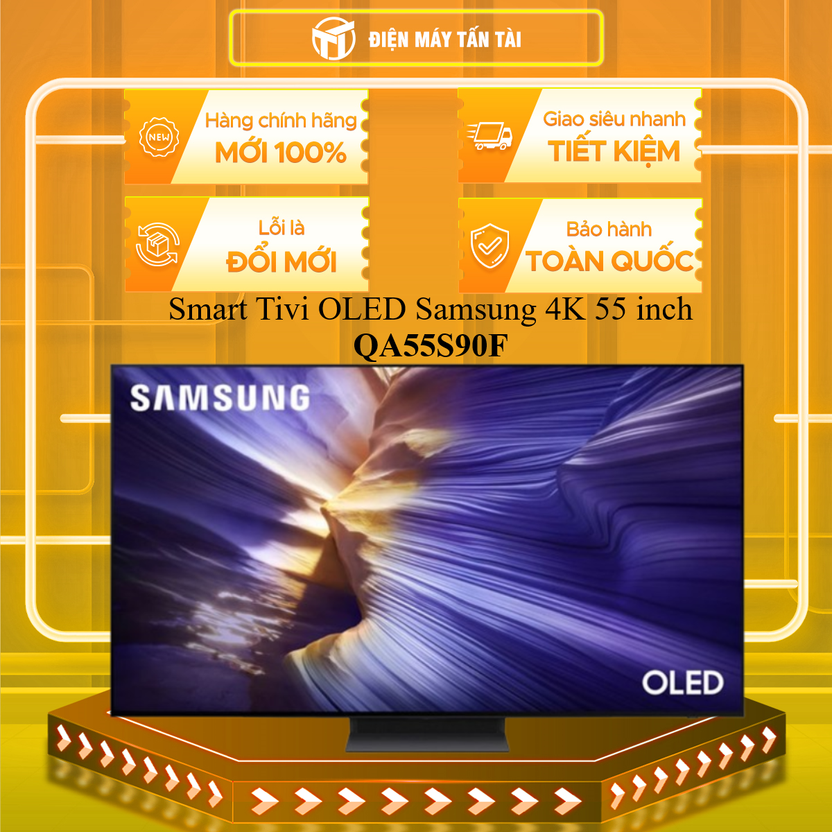Smart Tivi OLED Samsung 4K 55 inch QA55S90F - HÀNG CHÍNH HÃNG - CHỈ GIAO HCM