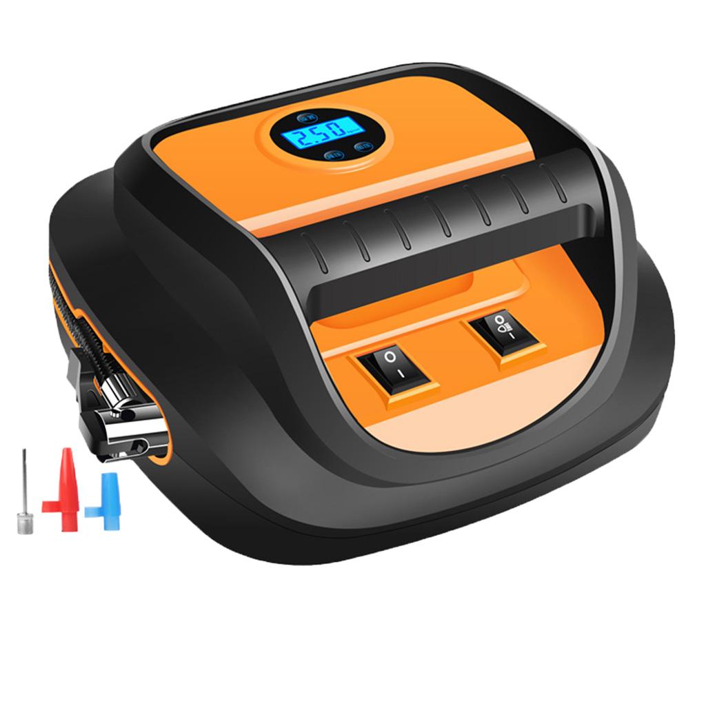 Air Compressor, Multi-Function Digital Display Portable Air Compressor Pump for Car, Bicycle, Ball, Air Mattress, Rubber Boat