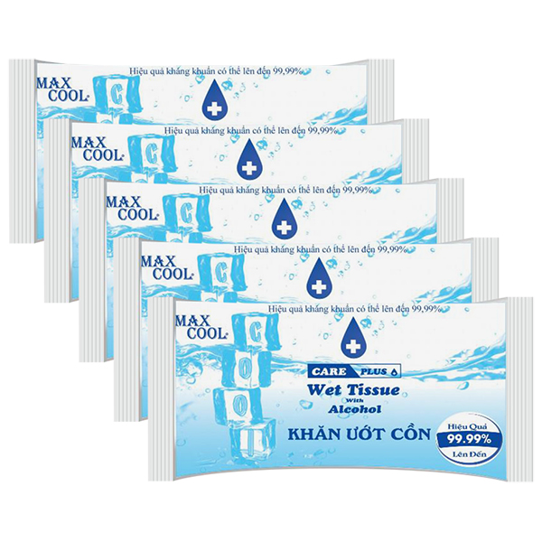 1 tubes Gel rửa tay khô Max Cool tặng 5 khăn ướt cồn