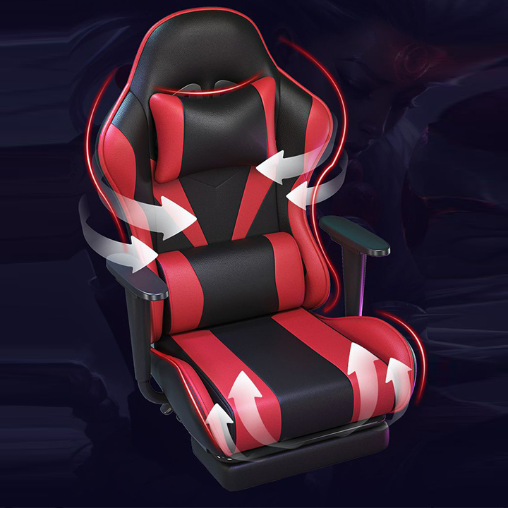 Ghế Gaming Có Massage Loa Nghe Nhạc - Ghế Game Cao Cấp Ngả Lưng - Ghế Ngồi Làm Việc Có Gác Chân Tựa Lưng