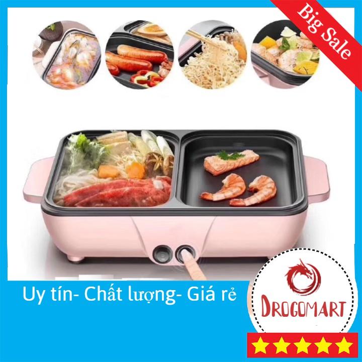 Nồi Lẩu Kiêm Nướng 2in1 Mini Hàn Quốc Bếp Lẩu Nướng Đa Năng Tiện Lợi Cho Gia Đình