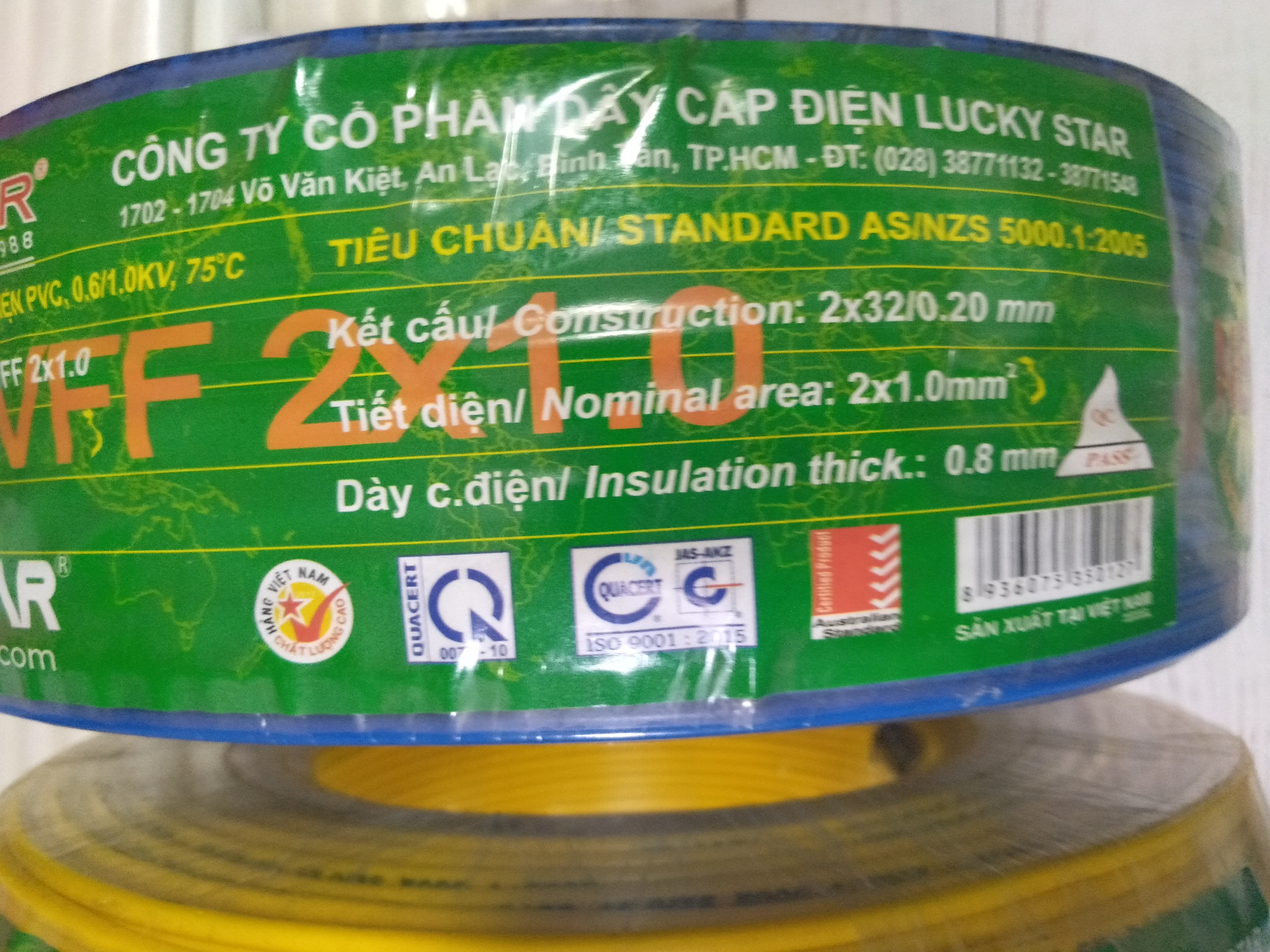 Dây Điện Đôi 2x32 Ruột Đồng Giá 100 Mét/ Cuộn (2x1.0)