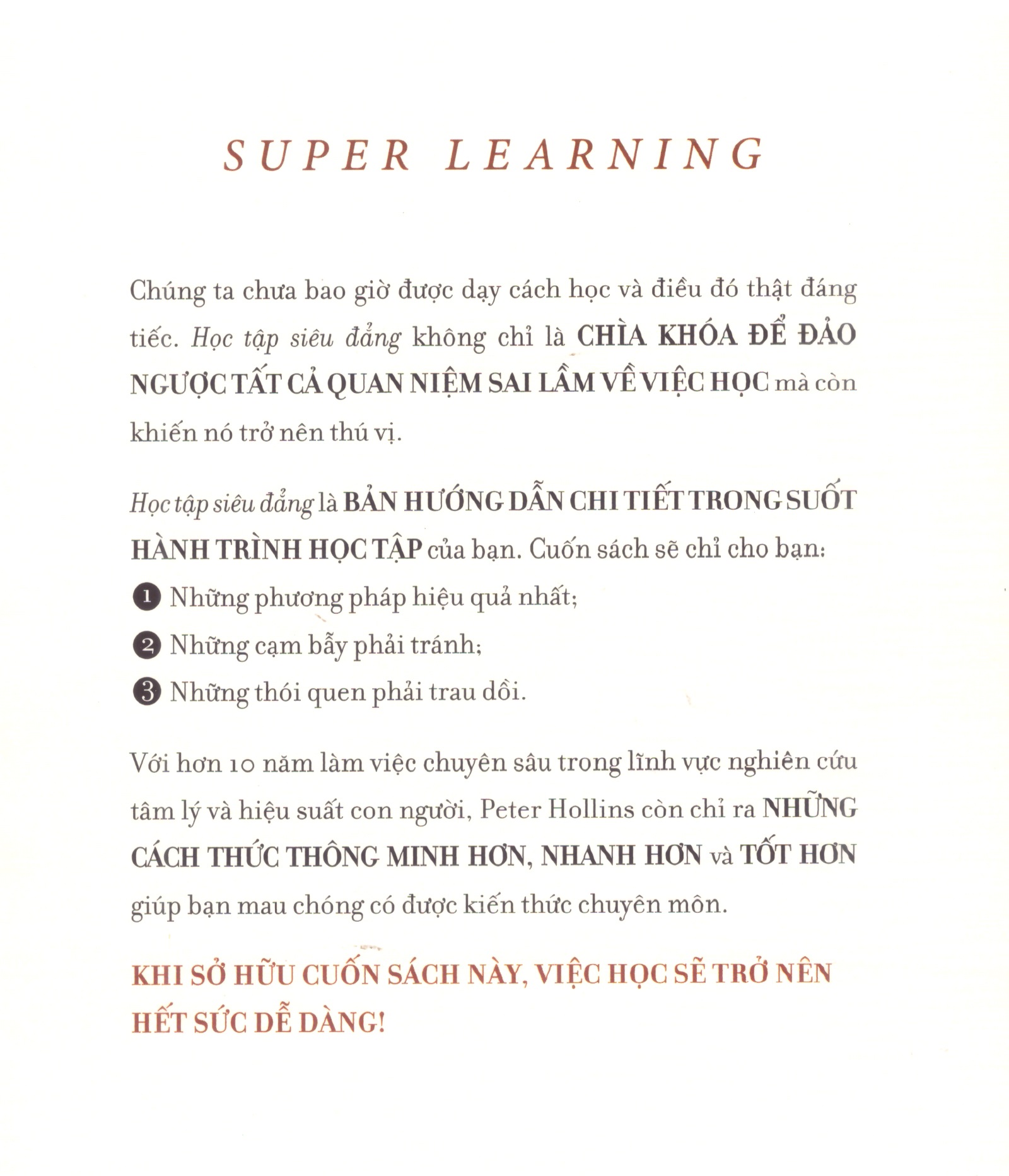 Học tập siêu đẳng - Các chiến lược nâng cao để hiểu nhanh hơn, ghi nhớ nhiều hơn một cách có hệ thống