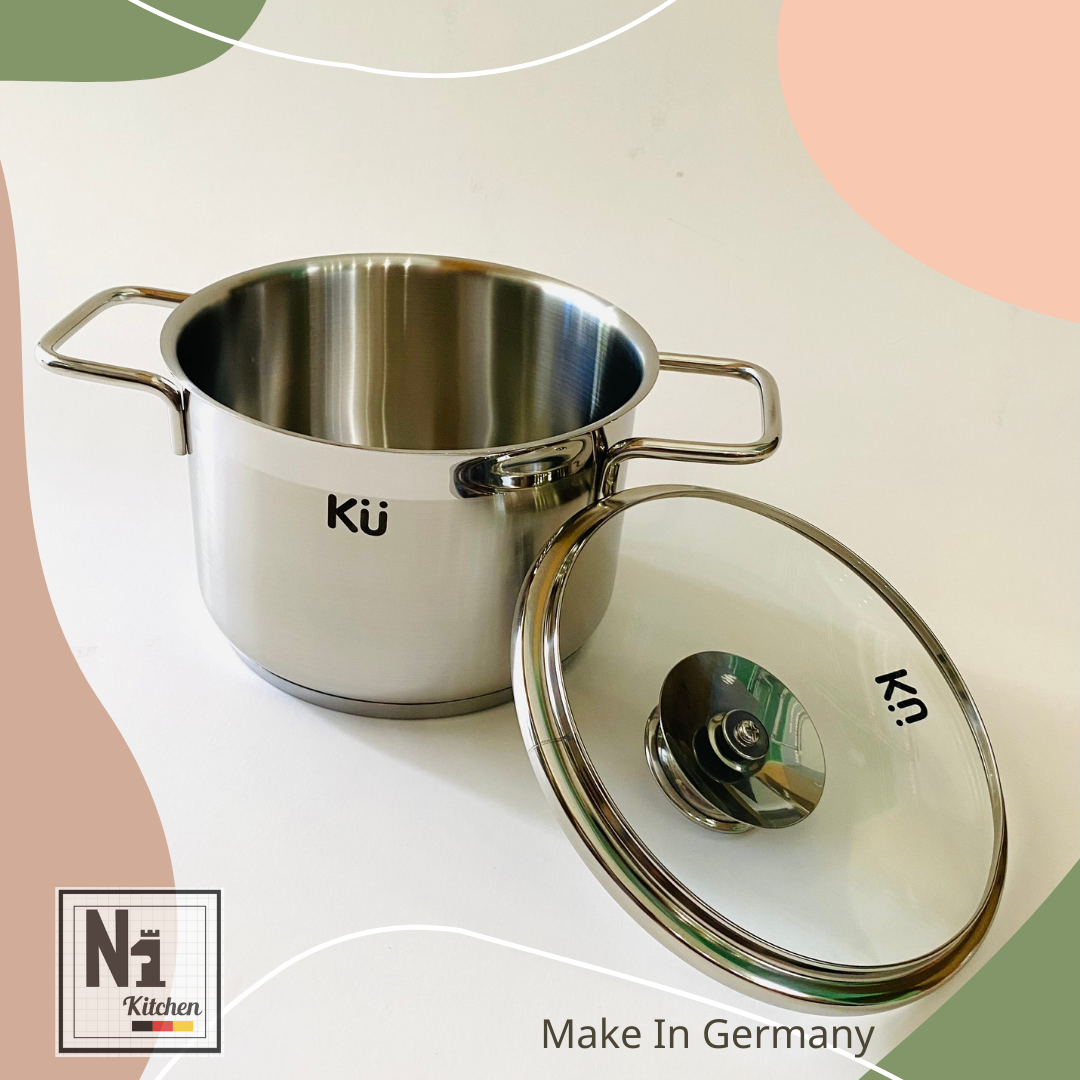 Bộ nồi inox KUCHEN, Hàn Quốc, Bảo hành: 10 năm – Set 5 nồi - Hàng Chính Hãng