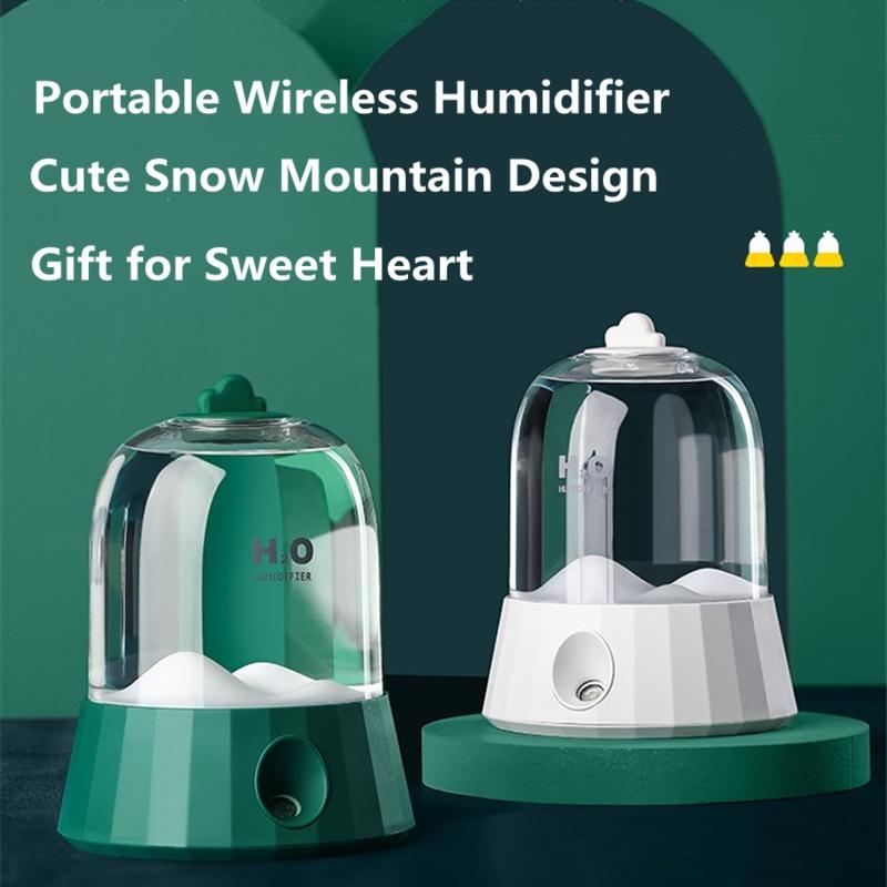 2000MAh Pin Sạc Máy Tạo Độ Ẩm Không Khí Di Động Không Dây Du Lịch USB Nước Máy Khuếch Tán Tinh Dầu Siêu Âm Thanh Máy Phun Sương Tạo Độ Ẩm Đèn Cho Quà Tặng