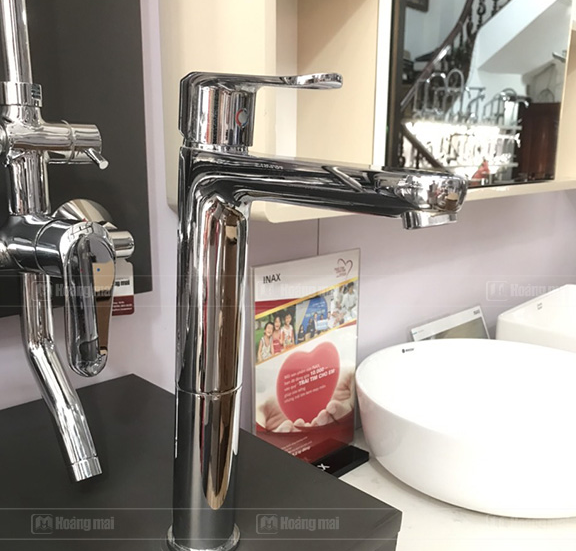 Vòi chậu rửa mặt lavabo đặt bàn cổ cao INAX LFV-2012SH nóng lạnh - Hàng chính hãng