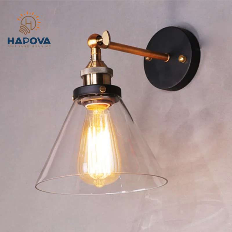 Đèn trang trí phòng ngủ, đèn ốp trần Hapova LOGIT 0405 Kèm bóng Edison