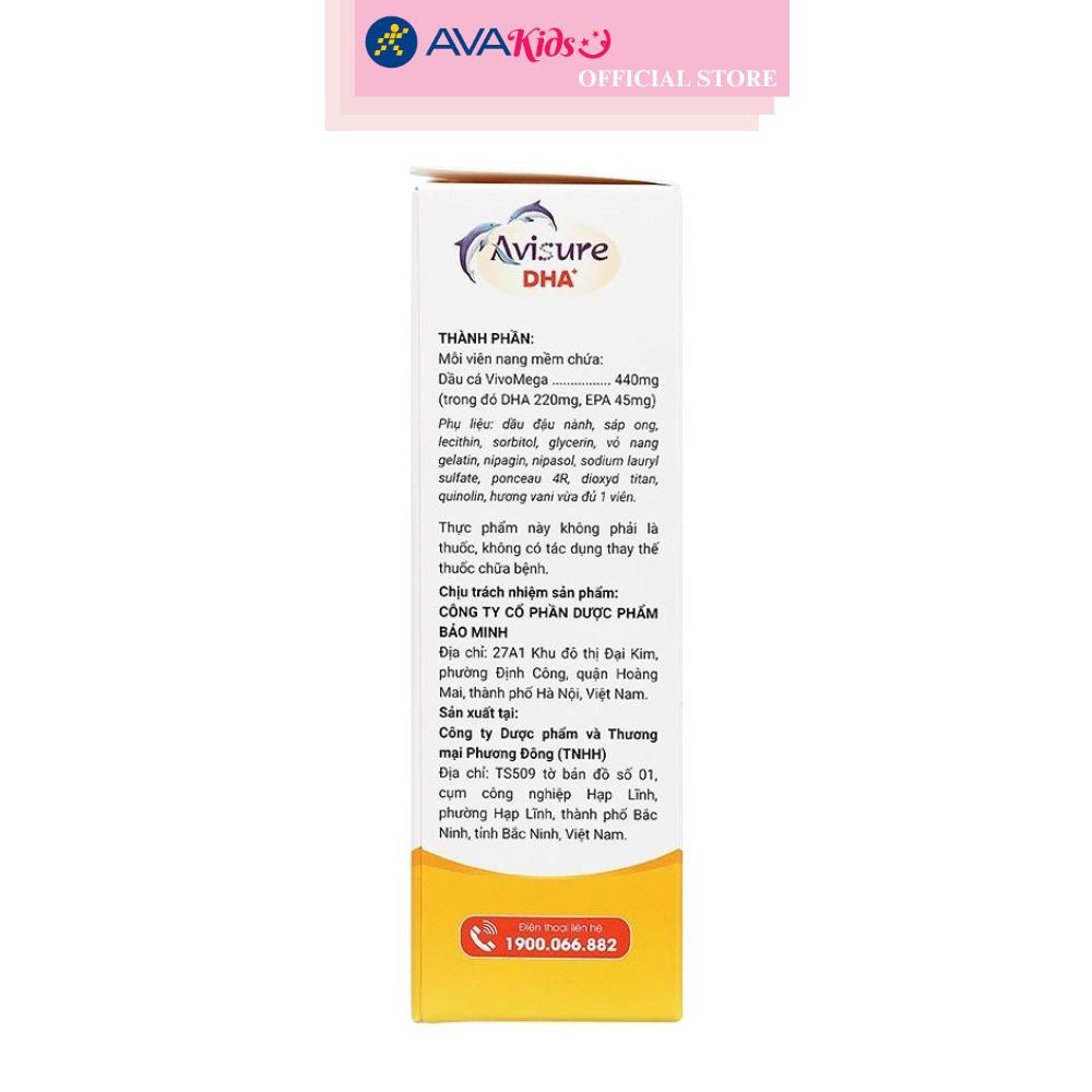 Viên uống Avisure DHA hỗ trợ não bộ và thị lực 40 viên (từ 3 tuổi)