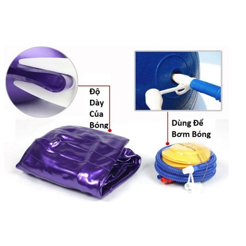Bóng Tập Yoga, Gym 65cm Loại Trơn Cao Cấp dày 2mm siêu bền chống nổ YO33