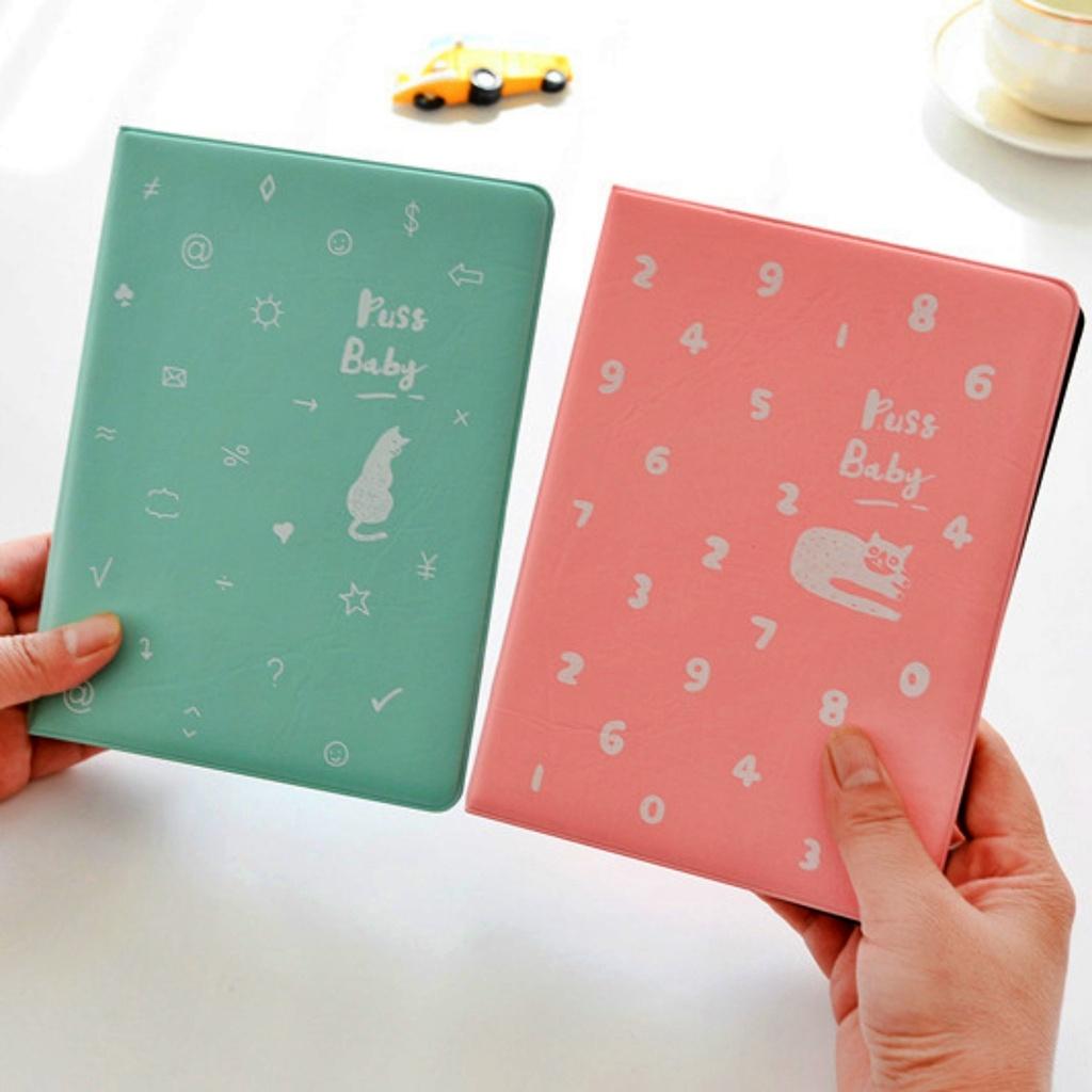 Album ảnh 8x10 đựng 72 tấm bìa da hình chú mèo để ảnh mini, ảnh 6x9 ép plastic ảnh cho con binder đựng card