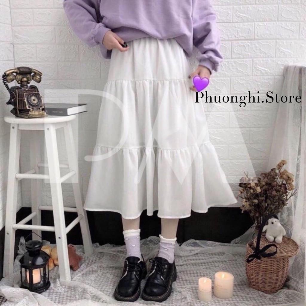 Chân Váy Vintage HÀN QUỐC 2 Màu️️