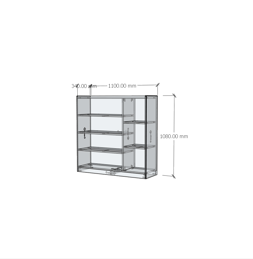 HAPPY FURNITURE , Gỗ tự nhiên , Tủ lưu trữ 7 ngăn - GAMZE , TLT_017 , 110cm x 34cm x 108cm