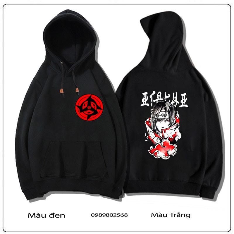 BST ÁO KHOÁC ÁO HOODIE HÌNH ITACHI UCHIHA, SASUKE , NARUTO ANIME độc đẹp giá rẻ