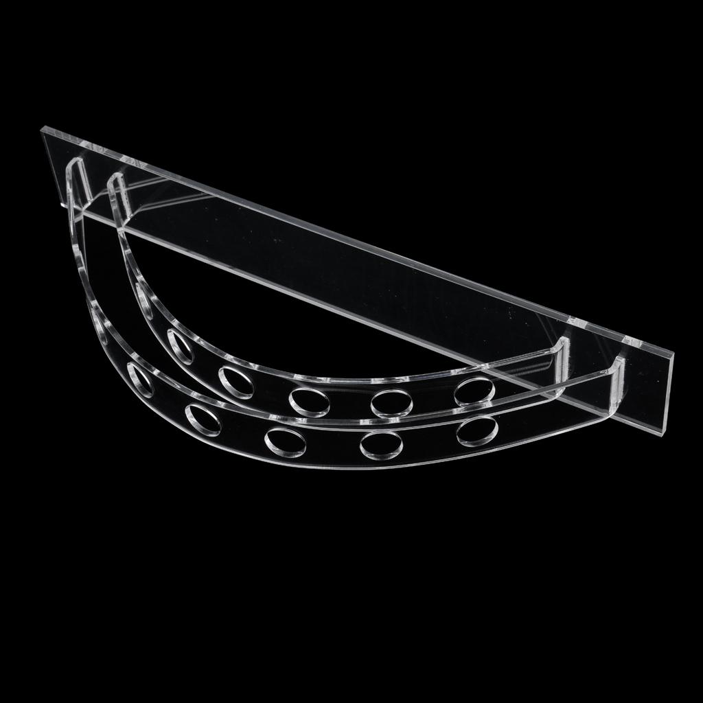 7 Slots Rainbow Acrylic Makeup Brush Holder Rack Pen Pencil Organizer Shelf