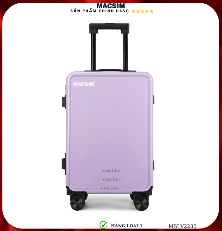 Vali cao cấp Macsim SMLV2230 cỡ 20 inch màu tím- Hàng loại 1