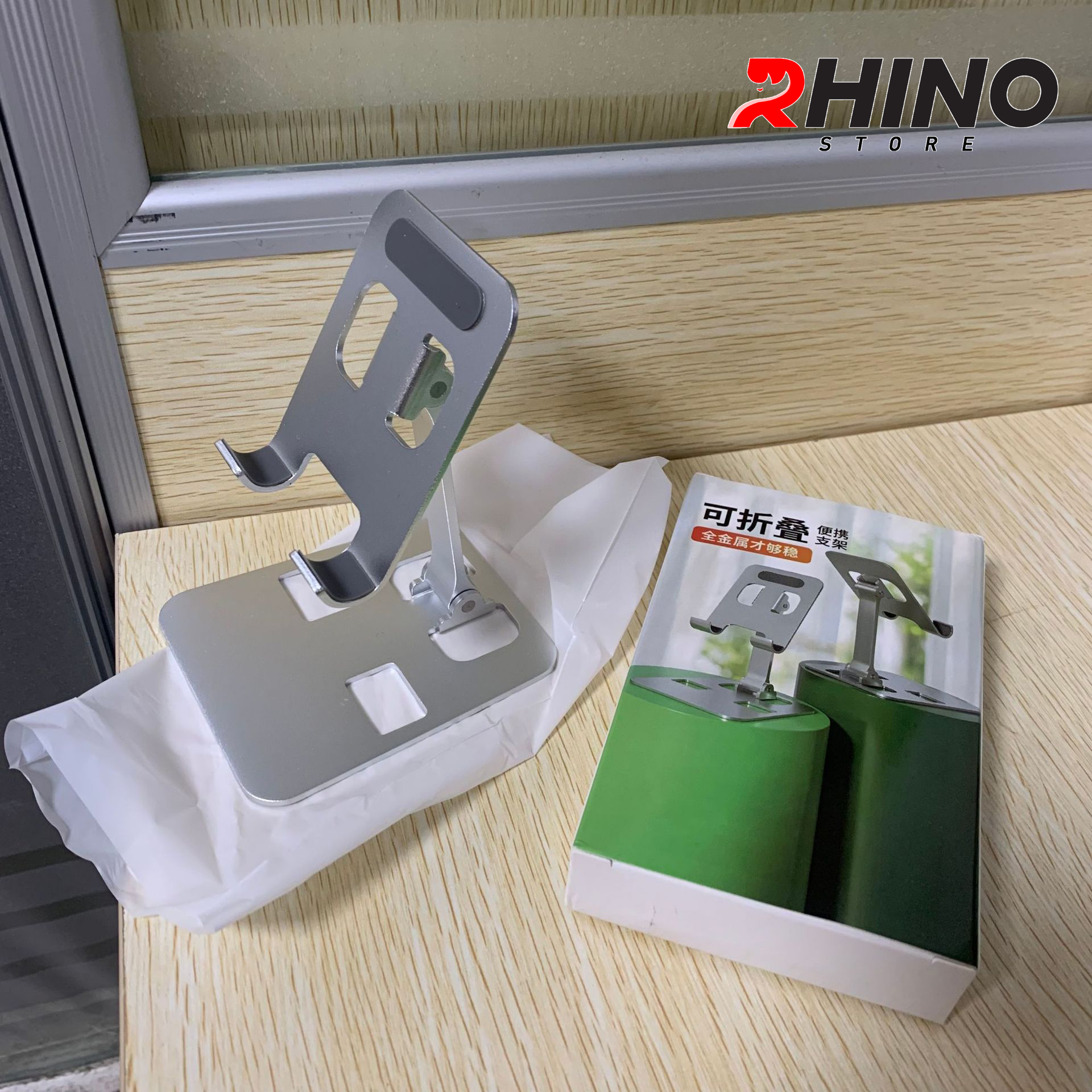 Hình ảnh Giá đỡ, kệ đỡ điện thoại Rhino KP902 bằng thép để bàn tiện lợi có thể gấp gọn - Hàng chính hãng