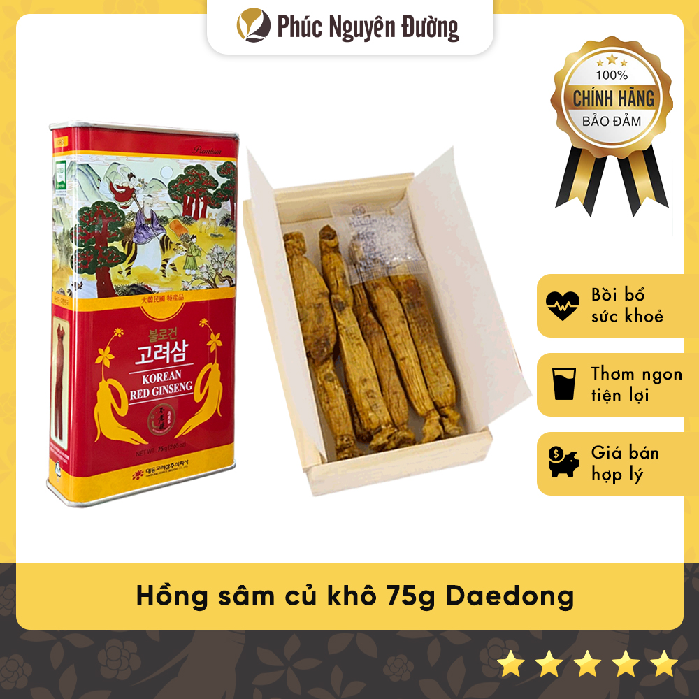 Hồng sâm củ khô 75gr Deadong