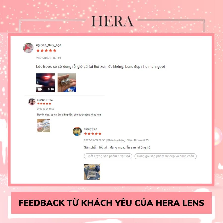 Kính Áp Tròng Hera Xám Ánh Sao Không Độ STARLIGHT GRAY Nhập Khẩu Hàn Quốc Lens Không Cận 6 Tháng