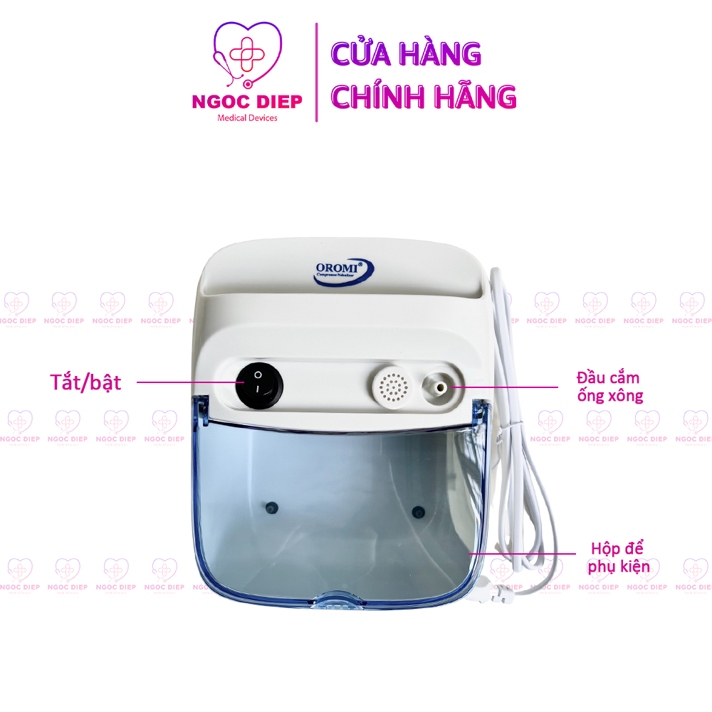 Máy xông khí dung OROMI TL-100-BG - Máy xông mũi họng cho trẻ em, người lớn - Hàng chính hãng