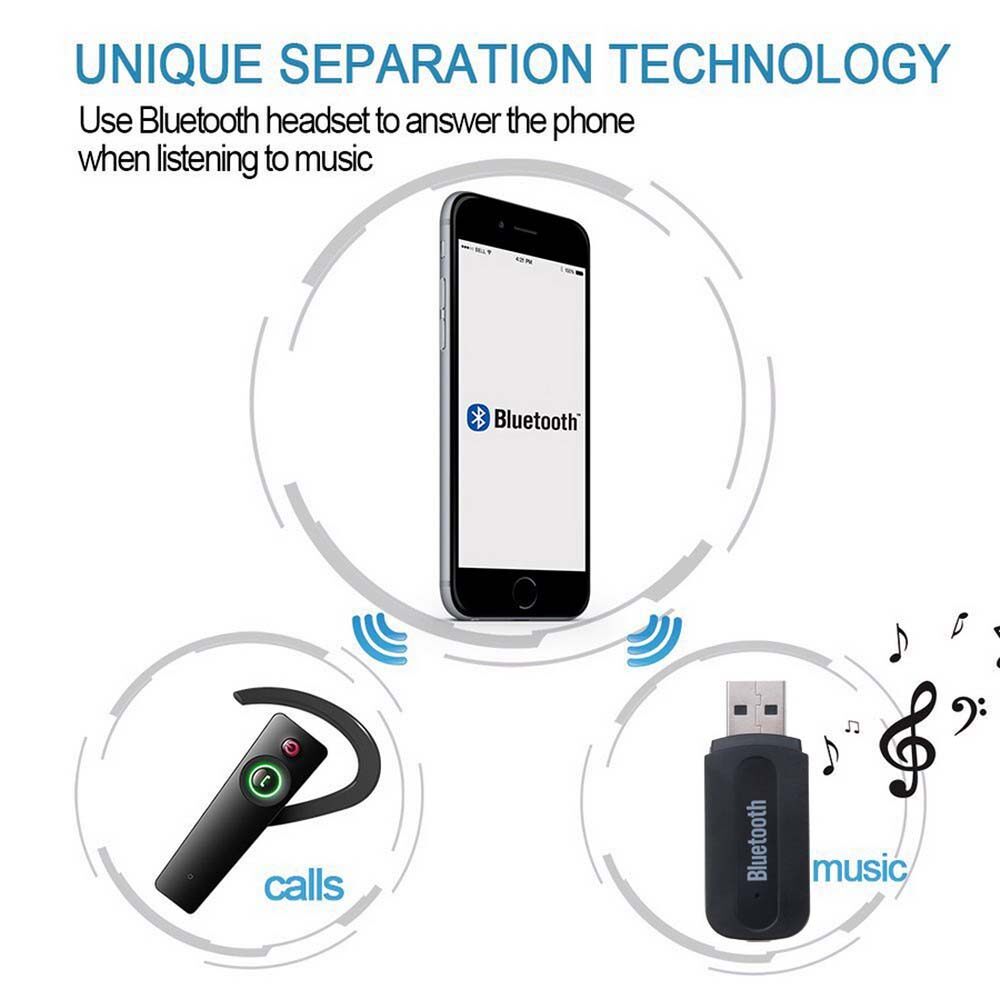 Usb Bluetooth Audio BT 163 HJX-001 Chuyển Loa Thường Thành Loa Bluetooth - Hàng Nhập Khẩu