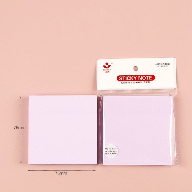Tập 100 tờ giấy note ghi chú dày mịn Sticky Note 5 màu B192
