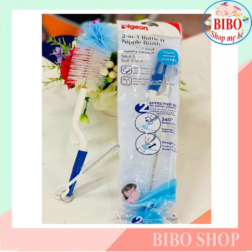 COMBO TÚI + CÂY RỬA BÌNH SỮA PIGEON