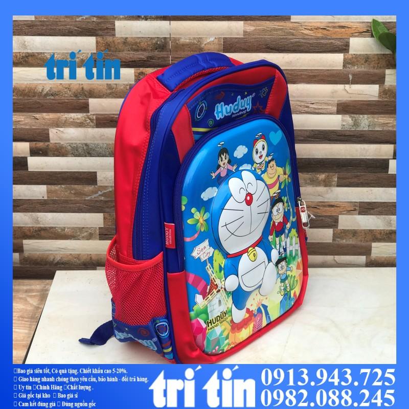 Balo học sinh tiểu học có 03 ngăn to họa tiết DORAEMON - Cặp sách siêu nhẹ, chống thấm nước tốt