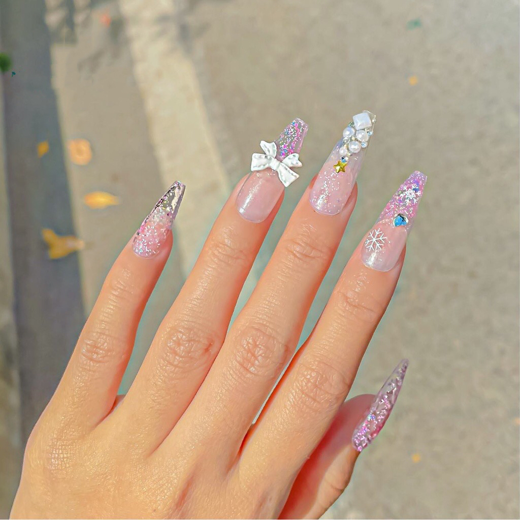 ￼Nhũ khổng tước 3 màu trang trí móng lấp lánh (lẻ hũ)