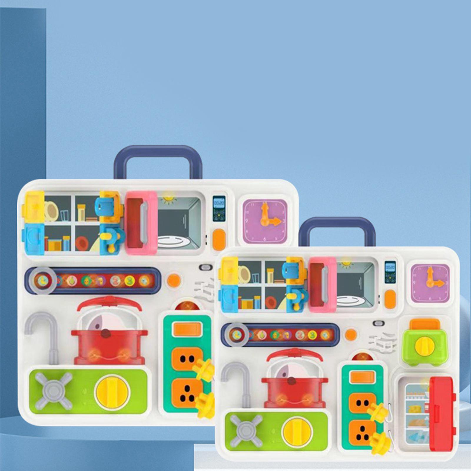 Busy Board Simulation Kitchen Pretend Cooking Toys for Birthday Gift Preschool Boys Girls Children Learning Activities