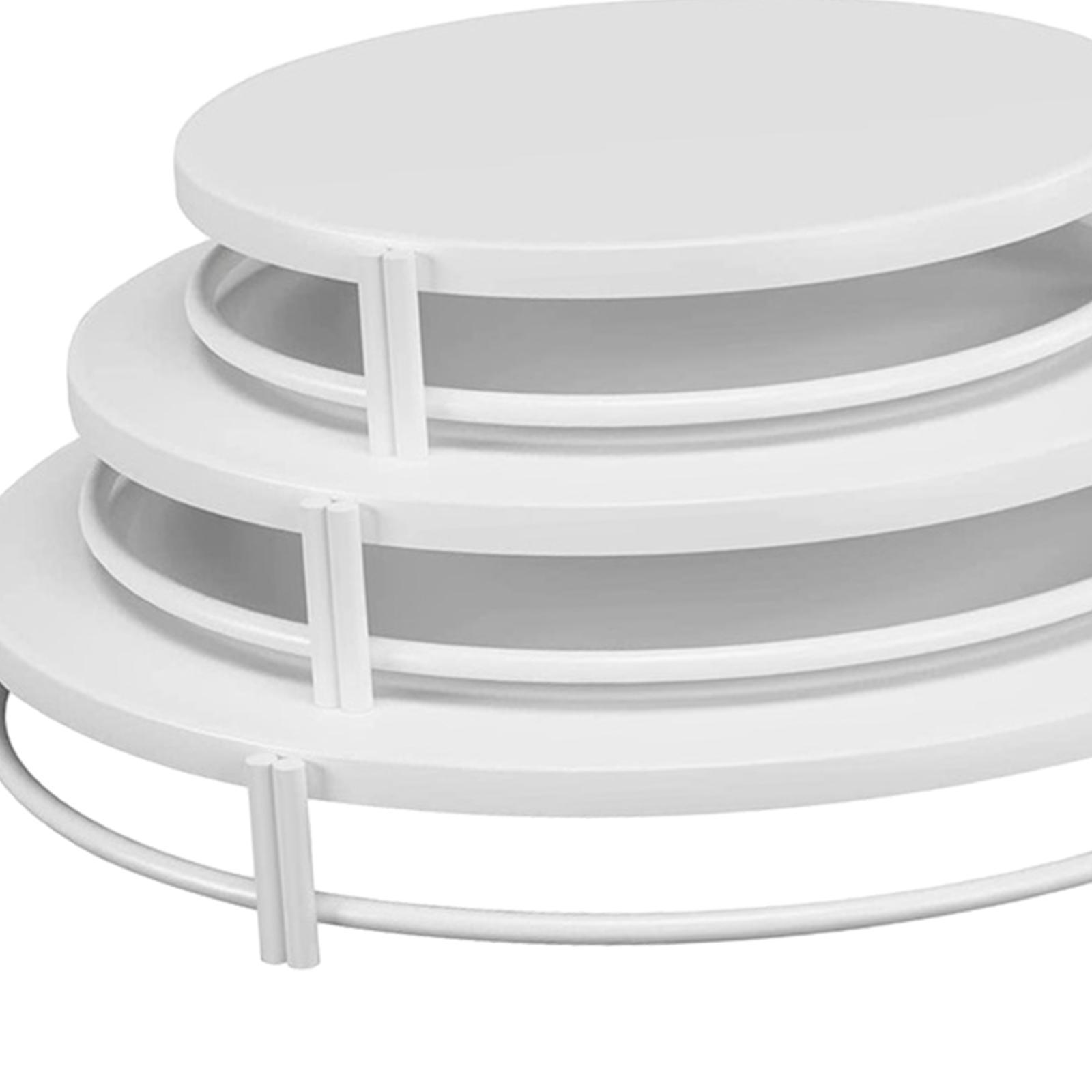 3x Cake Stands Set Candy Display Iron Round Simple Dessert Tray Dessert Storage Cake Plate for Event Countertop Birthday Kitchen Decoration