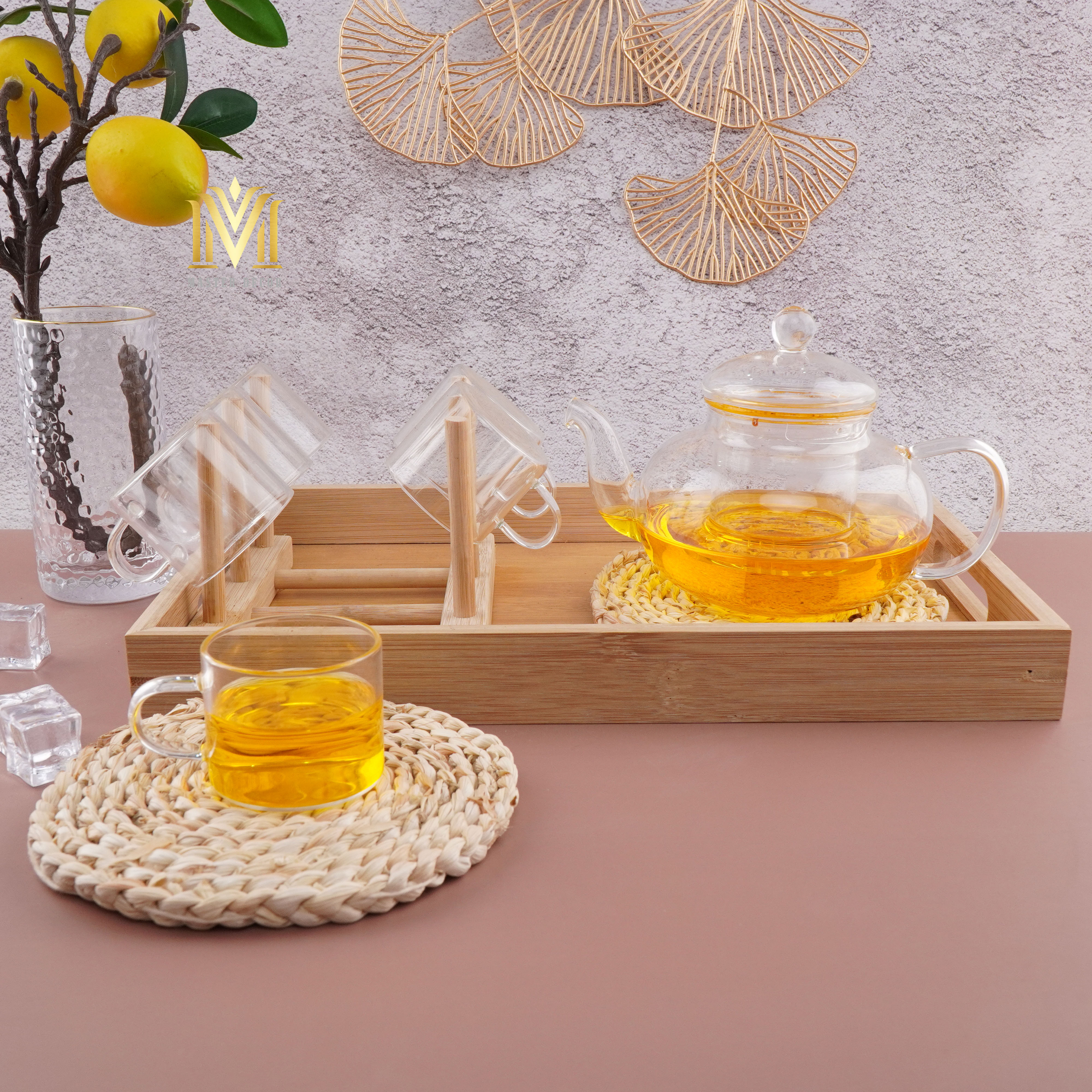 BỘ 6 TÁCH TRÀ THỦY TINH CAO CẤP TT107