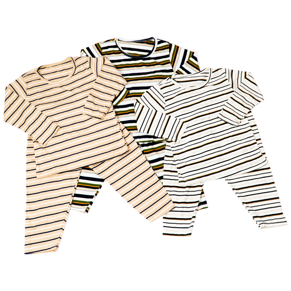 Combo 5 đồ bộ trẻ em MIMYKID sọc ngang tay dài quần dài, vải cotton dày mịn thấm hút tốt co giãn đàn hồi tốt, bộ quần áo cho bé từ 4-16kg -