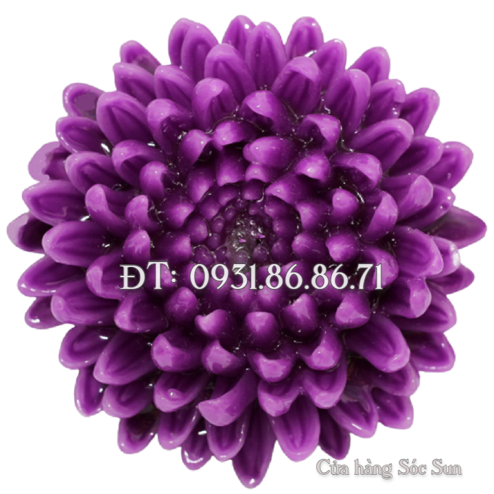 Khuôn silicon hoa cúc đại đoá bầu tròn - Mã số 1677