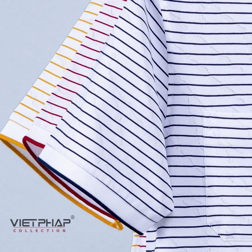 Áo Thun Dệt Cao Cấp VIỆT PHÁP/ Form Luxury, Chất liệu Cotton 17141