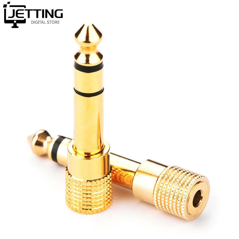 1 cái Vàng 6.5mm 1/4" Nam Cắm vào 3.5mm 1/8" Jack Cái Tai Nghe Stereo Bộ Chuyển Đổi Âm Thanh Kết Nối Nhà Bộ Chuyển Đổi Micrô Màu sắc: 1 cái